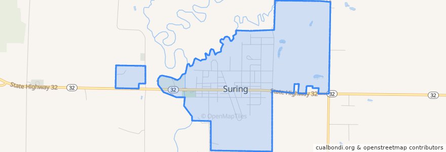 Mapa de ubicacion de Suring.