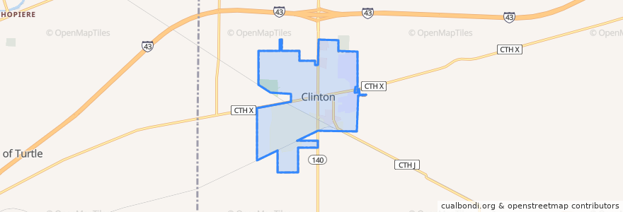 Mapa de ubicacion de Clinton.