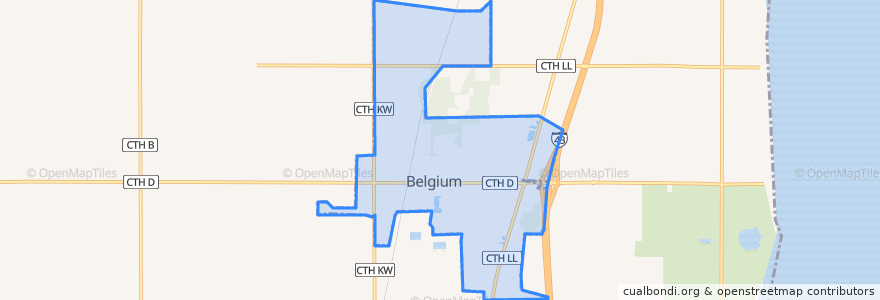 Mapa de ubicacion de Belgium.