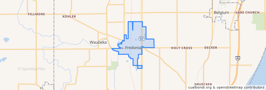 Mapa de ubicacion de Fredonia.