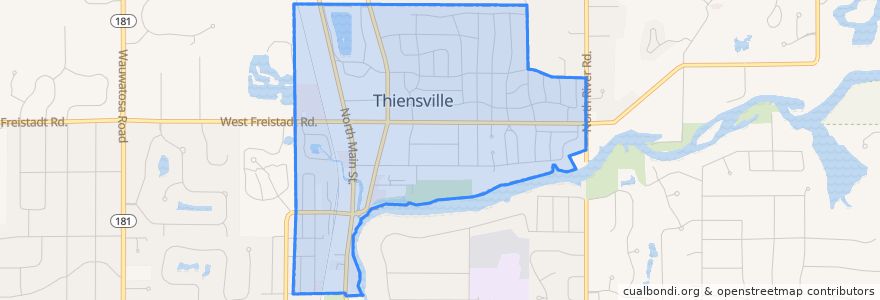 Mapa de ubicacion de Thiensville.