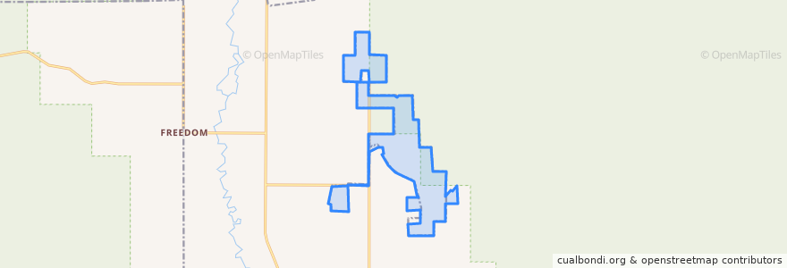 Mapa de ubicacion de Star Valley Ranch.