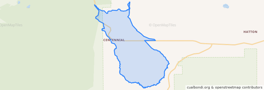 Mapa de ubicacion de Centennial.