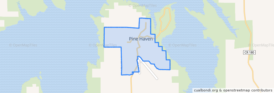 Mapa de ubicacion de Pine Haven.