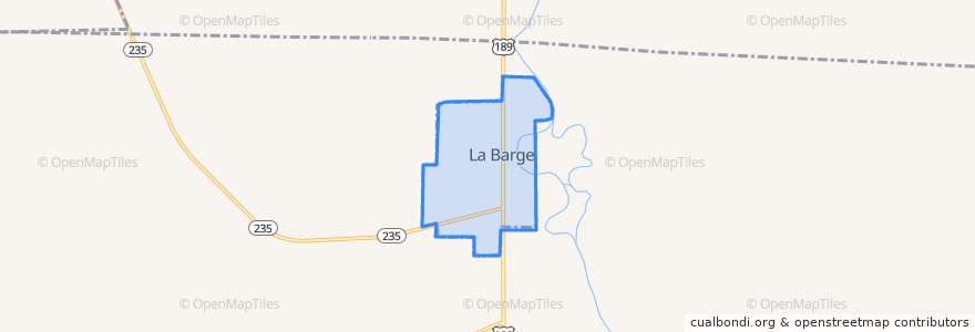 Mapa de ubicacion de La Barge.