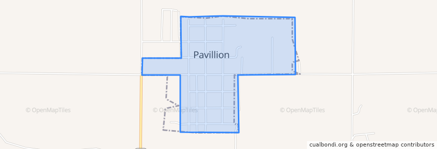 Mapa de ubicacion de Pavillion.