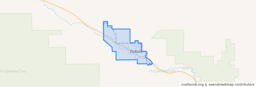 Mapa de ubicacion de Dubois.