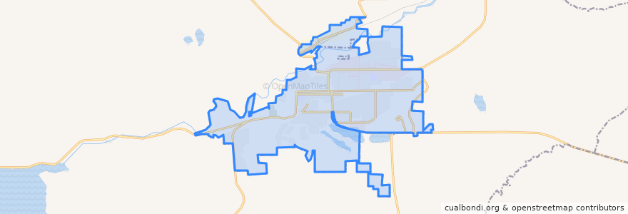 Mapa de ubicacion de Cody.