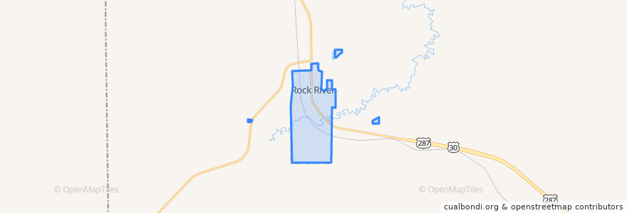 Mapa de ubicacion de Rock River.