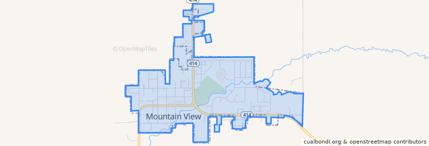 Mapa de ubicacion de Mountain View.