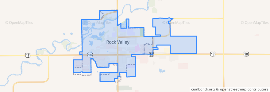 Mapa de ubicacion de Rock Valley.