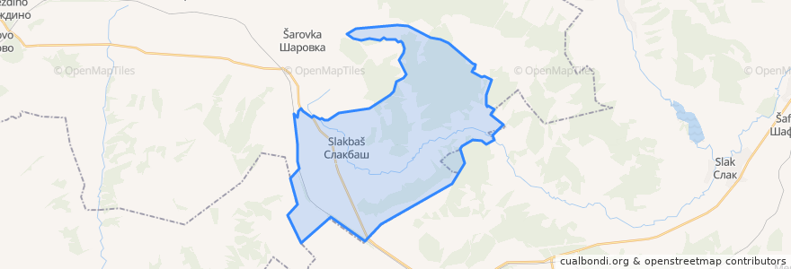 Mapa de ubicacion de Слакбашевский сельсовет.