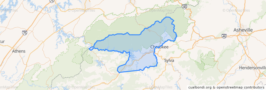 Mapa de ubicacion de Swain County.