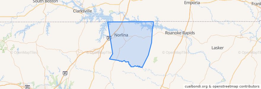Mapa de ubicacion de Warren County.