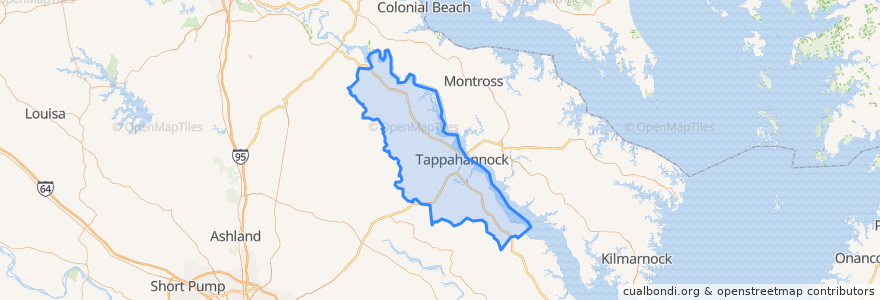 Mapa de ubicacion de Essex County.