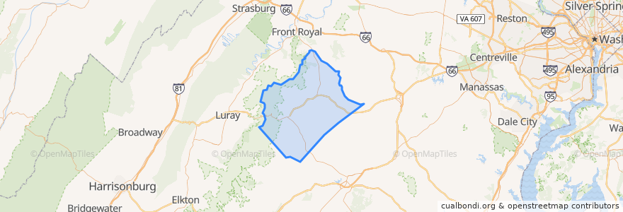 Mapa de ubicacion de Rappahannock County.