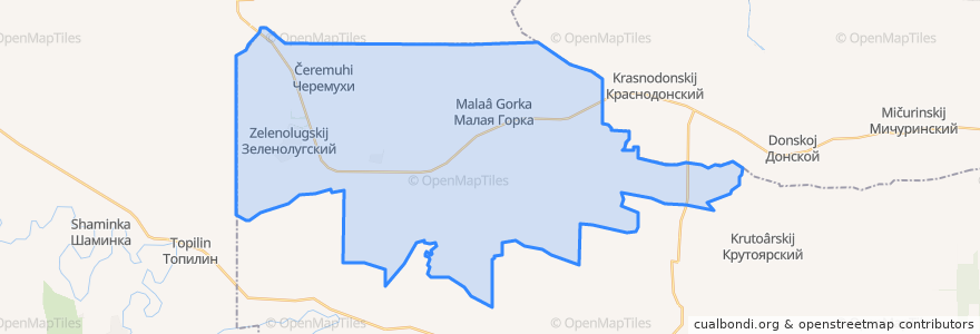 Mapa de ubicacion de Зеленолугское сельское поселение.