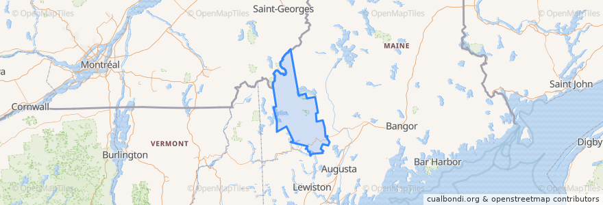 Mapa de ubicacion de Franklin County.