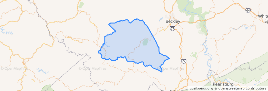 Mapa de ubicacion de Wyoming County.