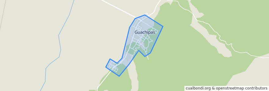 Mapa de ubicacion de Guachipas.