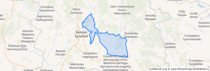 Mapa de ubicacion de Донской сельсовет.