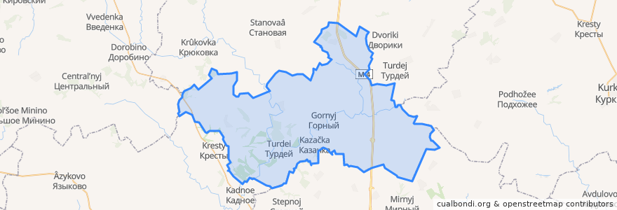 Mapa de ubicacion de Турдейское сельское поселение.