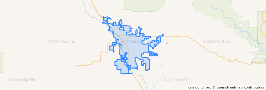 Mapa de ubicacion de Montrose.