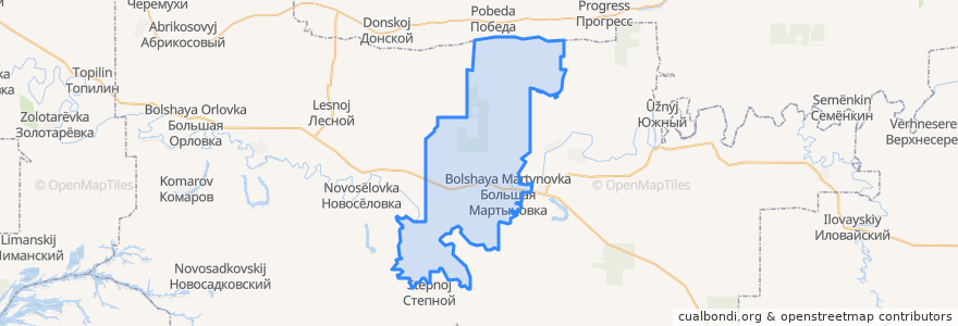 Mapa de ubicacion de Мартыновское сельское поселение.