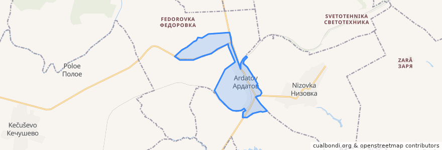 Mapa de ubicacion de Ардатовское сельское поселение.