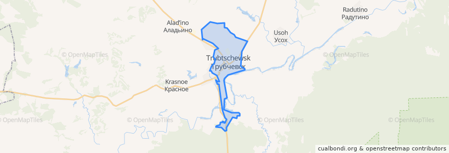 Mapa de ubicacion de Трубчевское городское поселение.