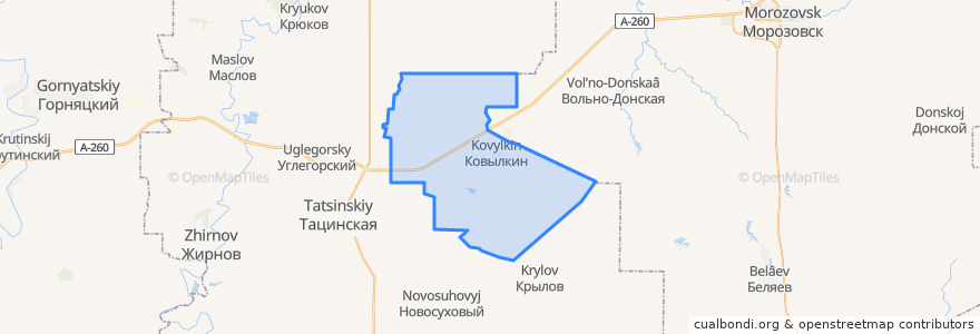 Mapa de ubicacion de Ковылкинское сельское поселение.