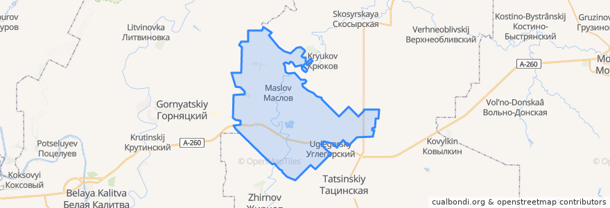 Mapa de ubicacion de Михайловское сельское поселение.