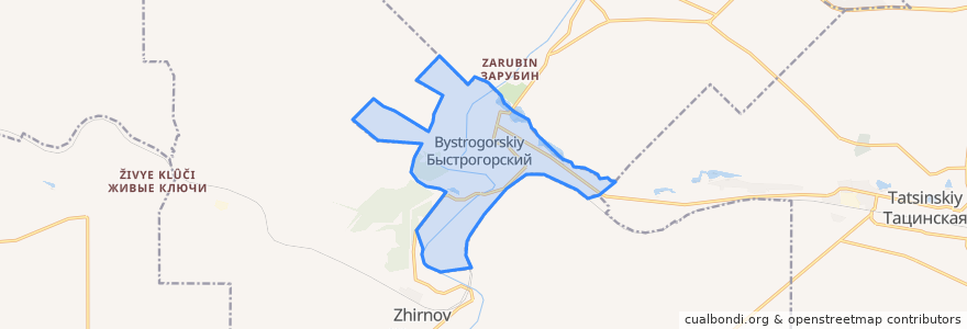 Mapa de ubicacion de Быстрогорское сельское поселение.