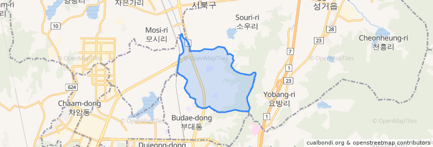 Mapa de ubicacion de Sindang-dong.