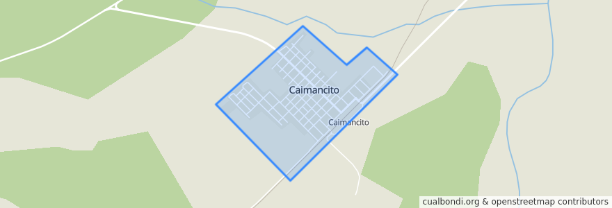 Mapa de ubicacion de Caimancito.