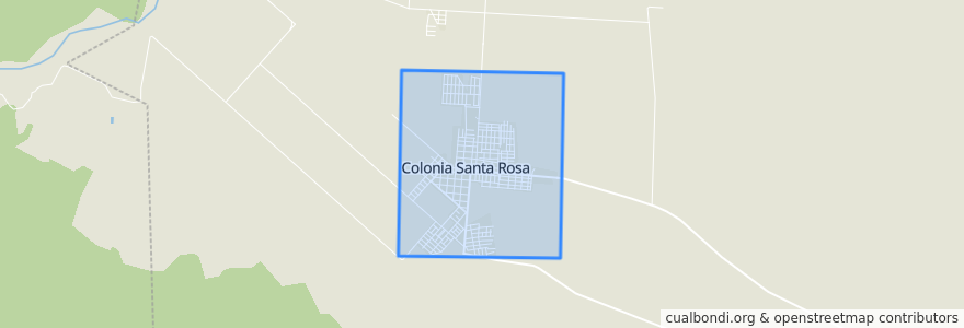 Mapa de ubicacion de Colonia Santa Rosa.