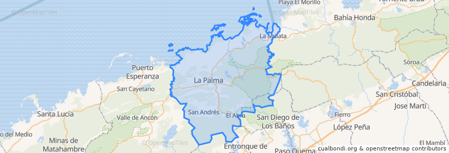 Mapa de ubicacion de La Palma.