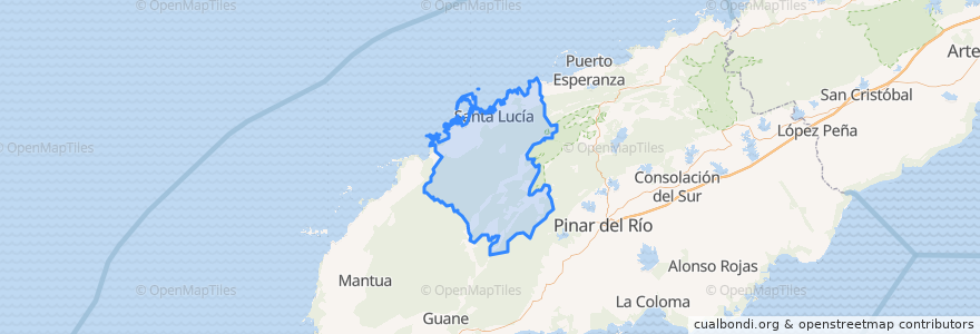 Mapa de ubicacion de Minas de Matahambre.