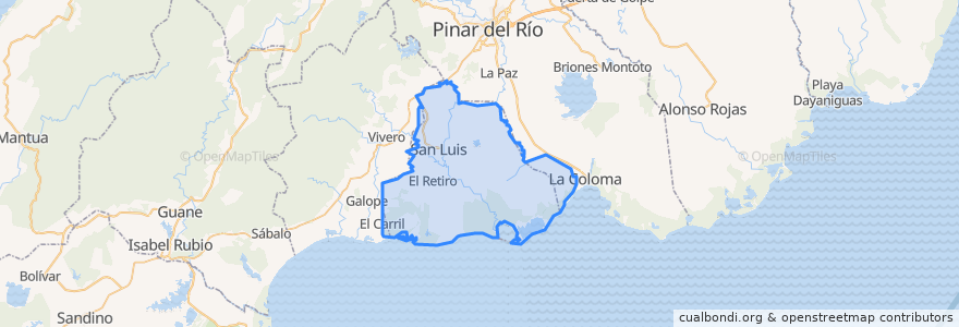 Mapa de ubicacion de San Luis.