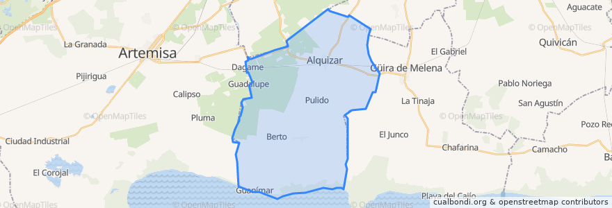 Mapa de ubicacion de Alquízar.