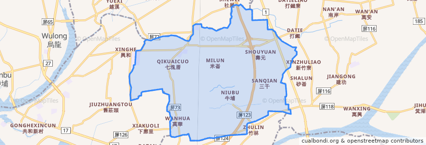 Mapa de ubicacion de 南州鄉.