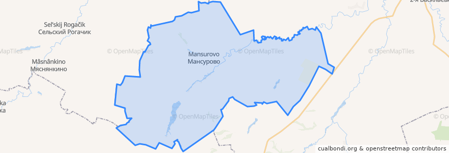 Mapa de ubicacion de Мансуровский сельсовет.