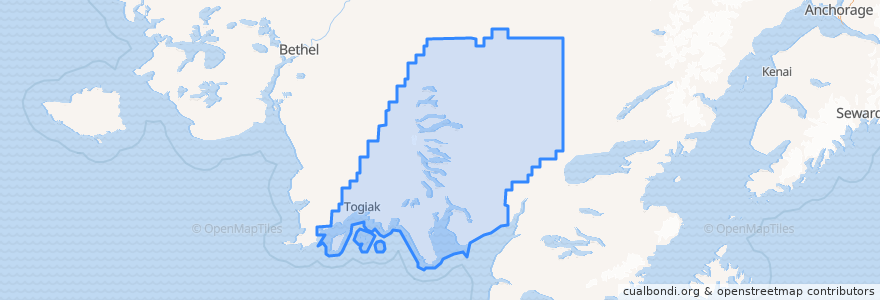 Mapa de ubicacion de Dillingham.