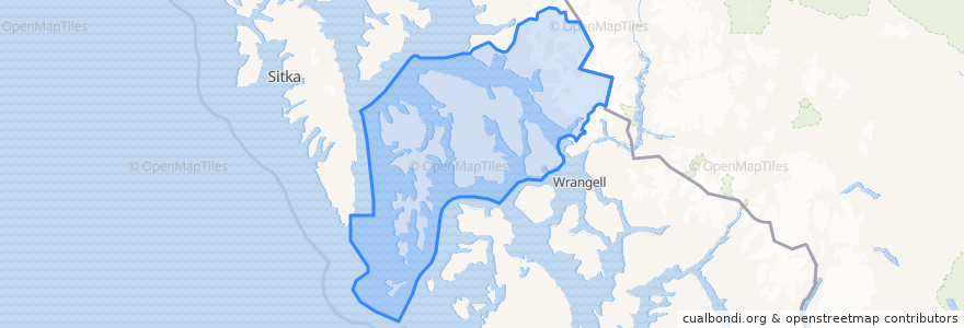 Mapa de ubicacion de Petersburg Borough.