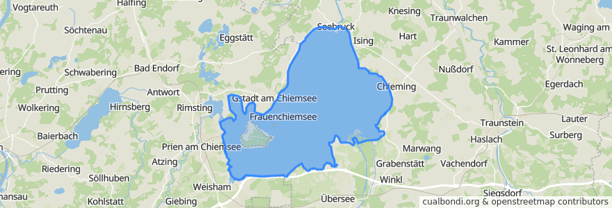 Mapa de ubicacion de Chiemsee.