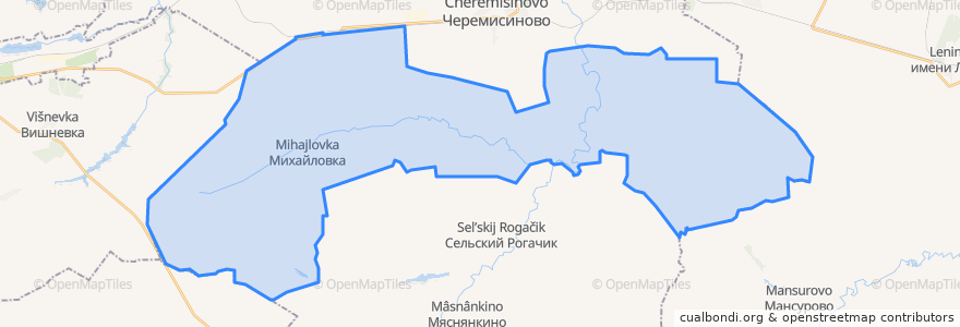 Mapa de ubicacion de Михайловский сельсовет.