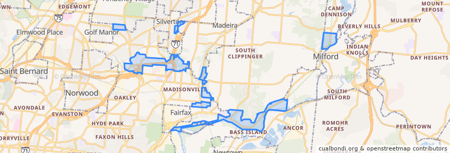 Mapa de ubicacion de Columbia Township.