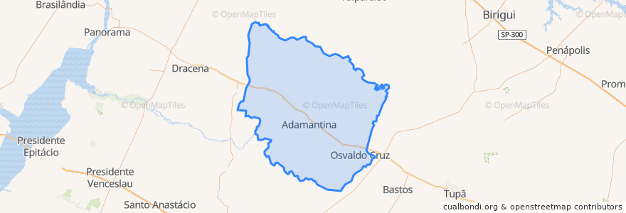 Mapa de ubicacion de Região Imediata de Adamantina-Lucélia.