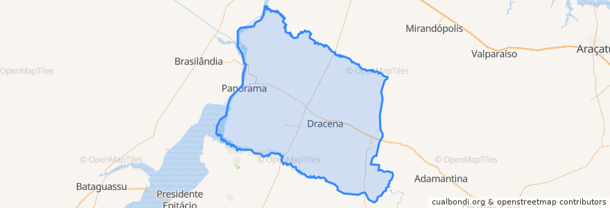 Mapa de ubicacion de Região Imediata de Dracena.