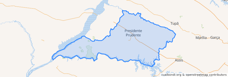 Mapa de ubicacion de Região Imediata de Presidente Prudente.